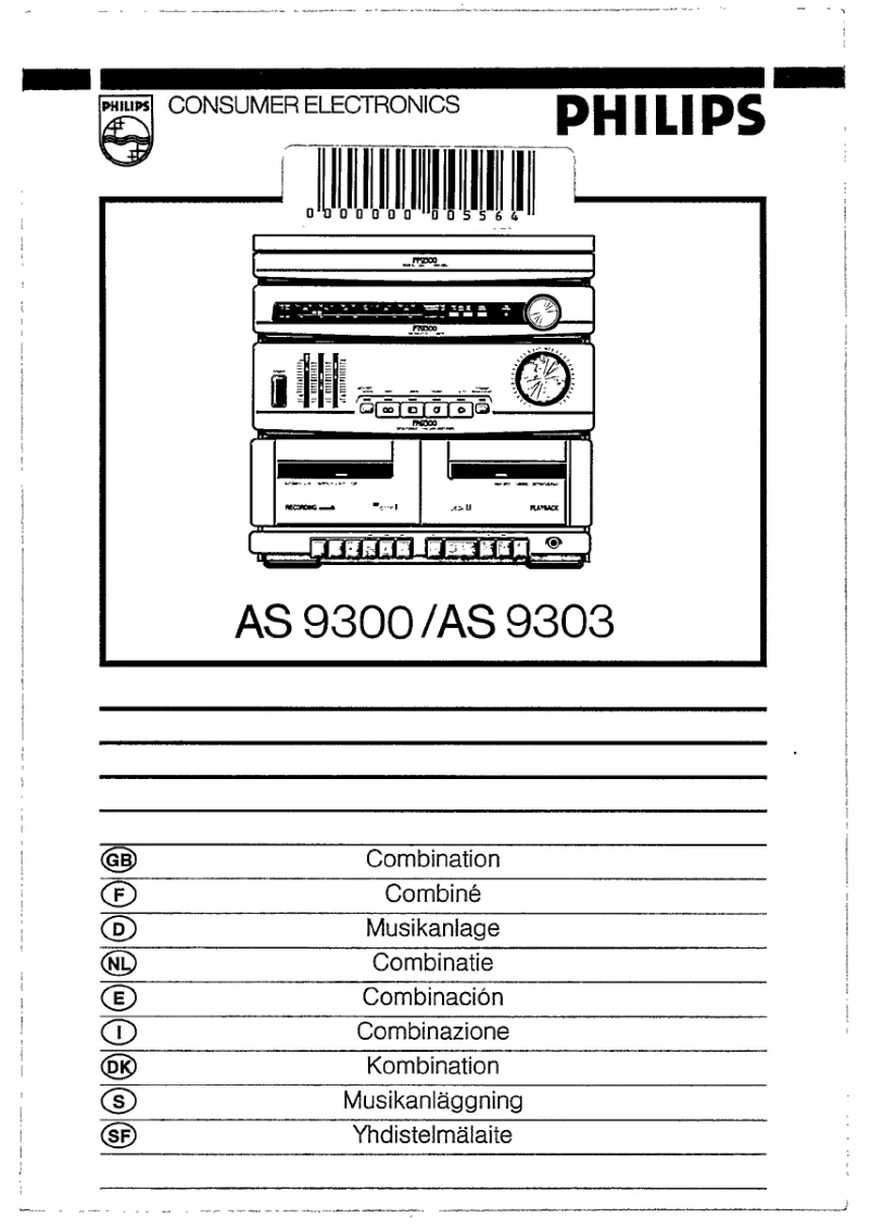 Page n°1 - Manuel utilisateur Philips AS9300