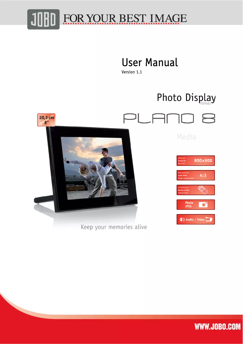 Página 1 del manual Manual de usuario Jobo Plano 8 Media
