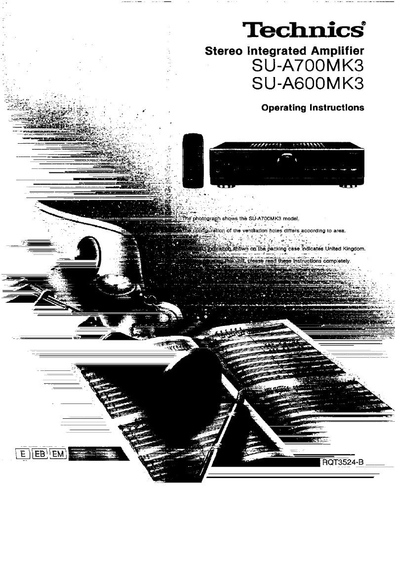 Page n°1 - Manuel utilisateur Technics SU-A700MK3
