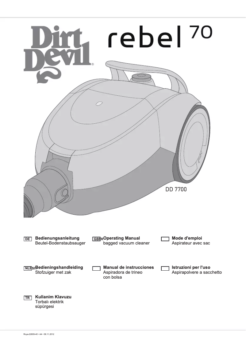 Image de la première page du manuel de l'appareil Rebel 70