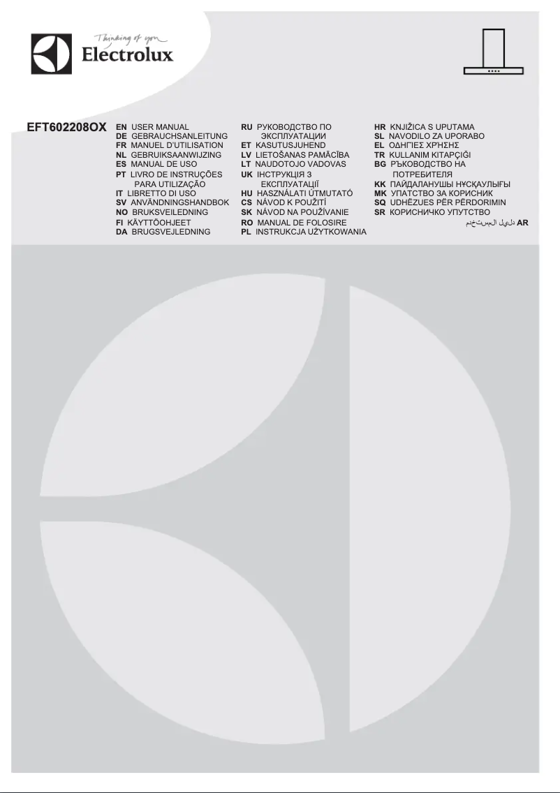 Page n°1 - Manuel utilisateur Electrolux EFT60228OW