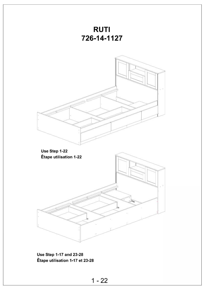 Page 1 de la notice Manuel utilisateur JYSK Ruti (Twin)