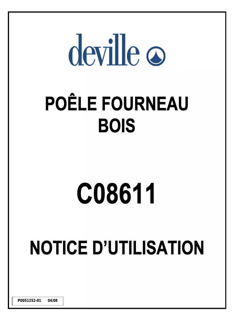 Page 1 de la notice Manuel utilisateur Deville Safran