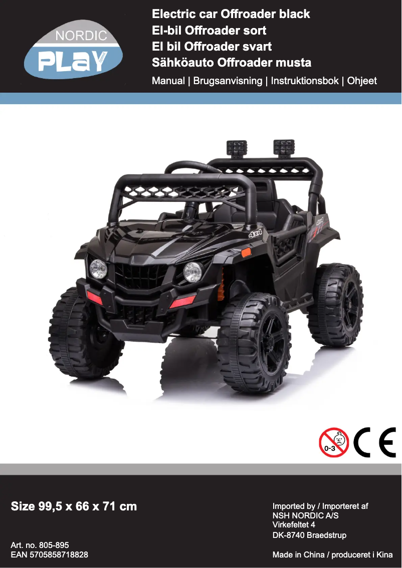 Image de la première page du manuel de l'appareil 805-895