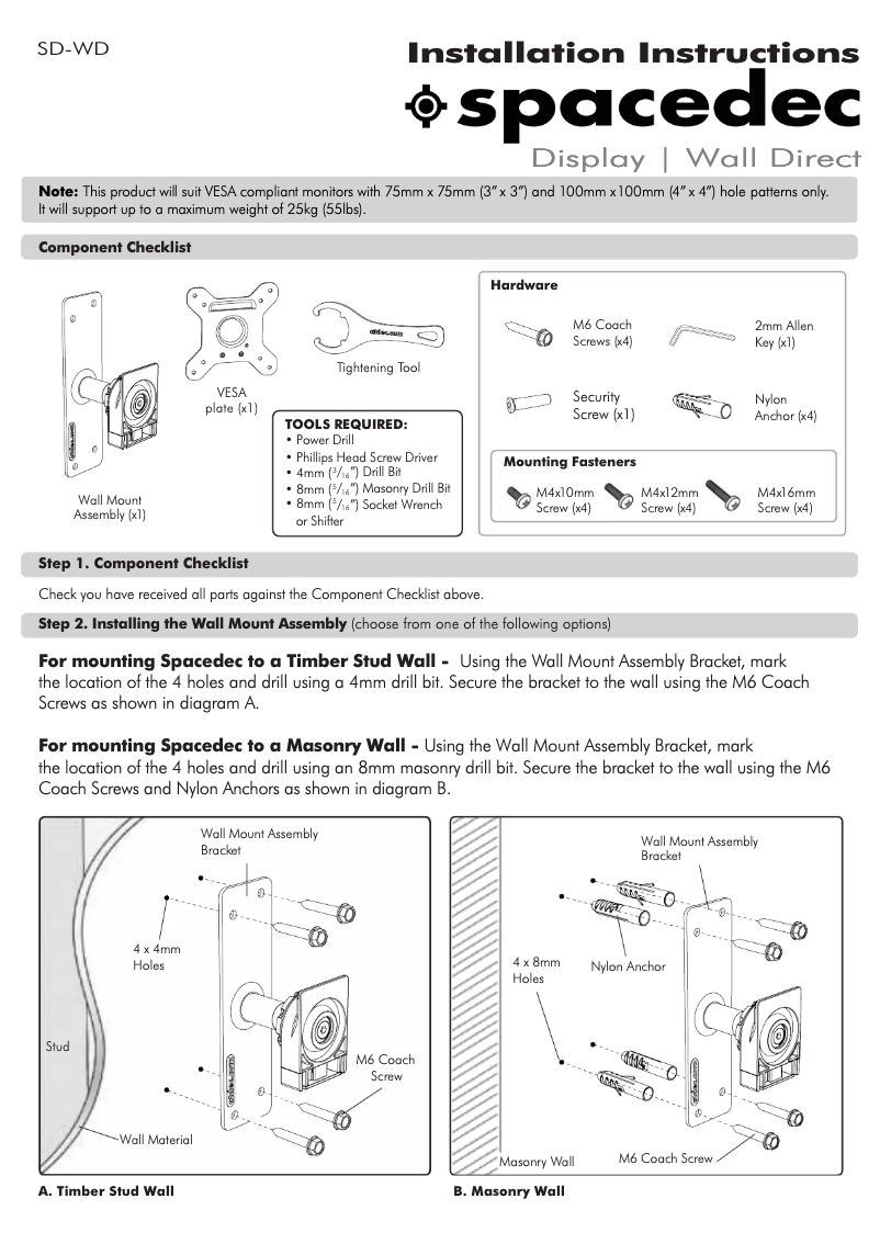Image de la première page du manuel de l'appareil SD-WD