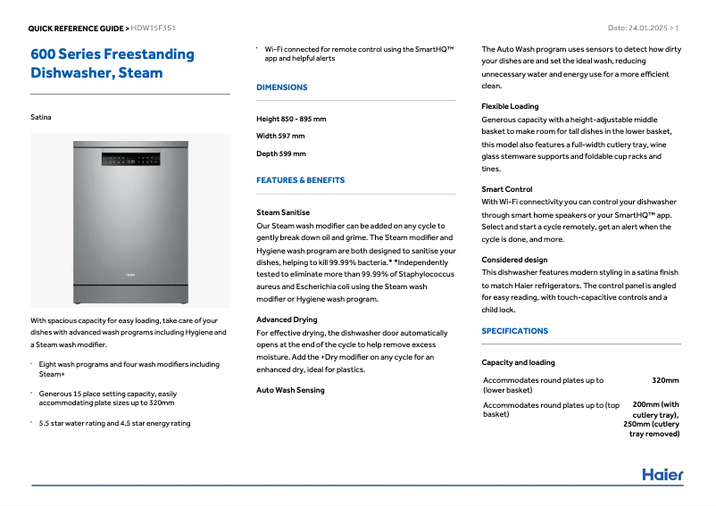 Imagen de la primera página del manual del dispositivo HDW15F3S1