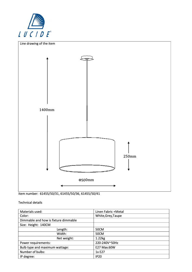 Image de la première page du manuel de l'appareil Cliff 61455/50/41