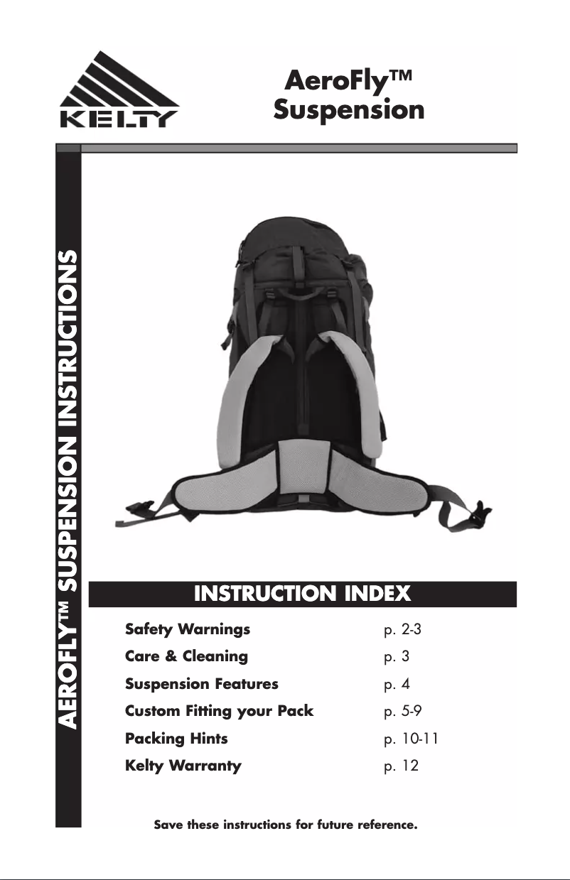 Image de la première page du manuel de l'appareil AeroFly Suspension
