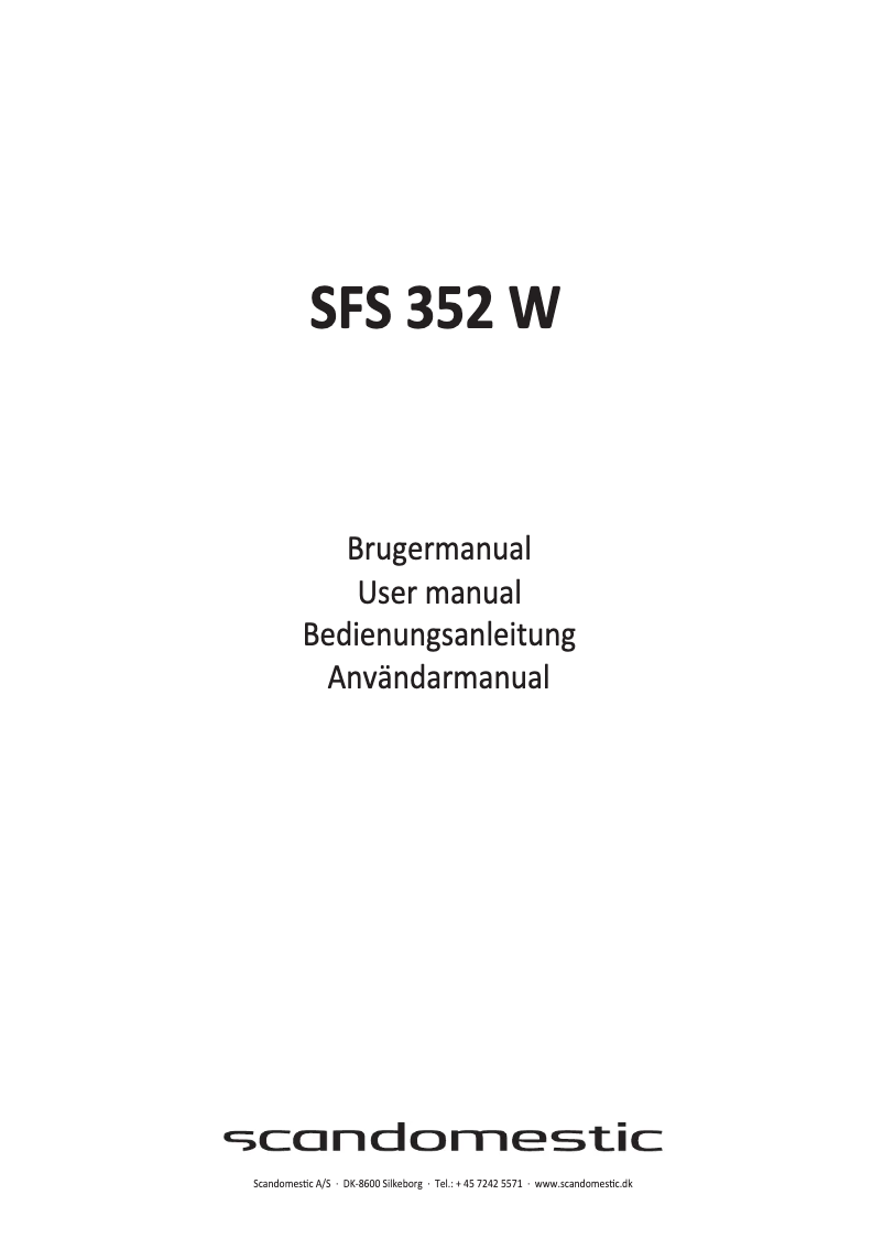Image de la première page du manuel de l'appareil SFS 352 W