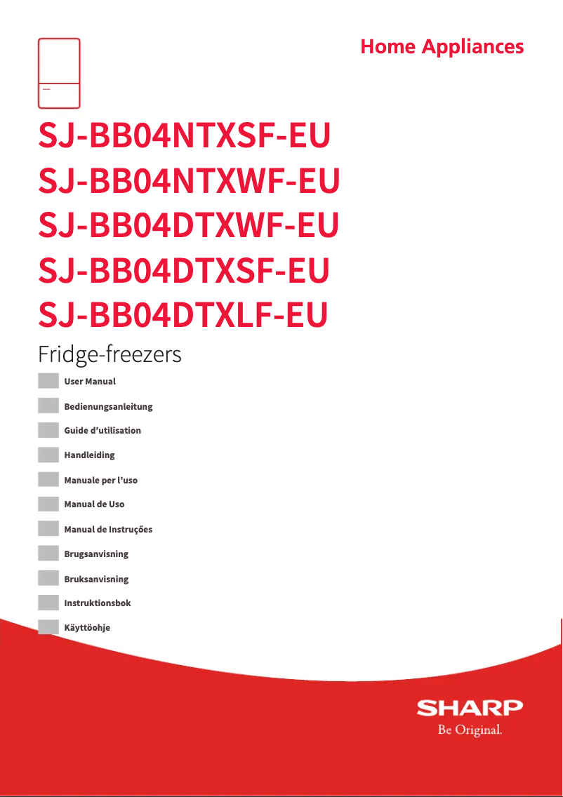 Page 1 de la notice Manuel utilisateur Sharp SJ-BB04NTXSF-EU