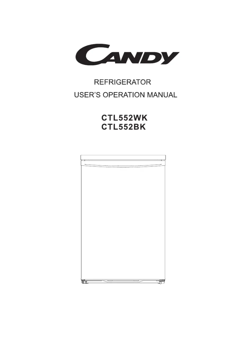 Page 1 de la notice Manuel utilisateur Candy CTL552WK