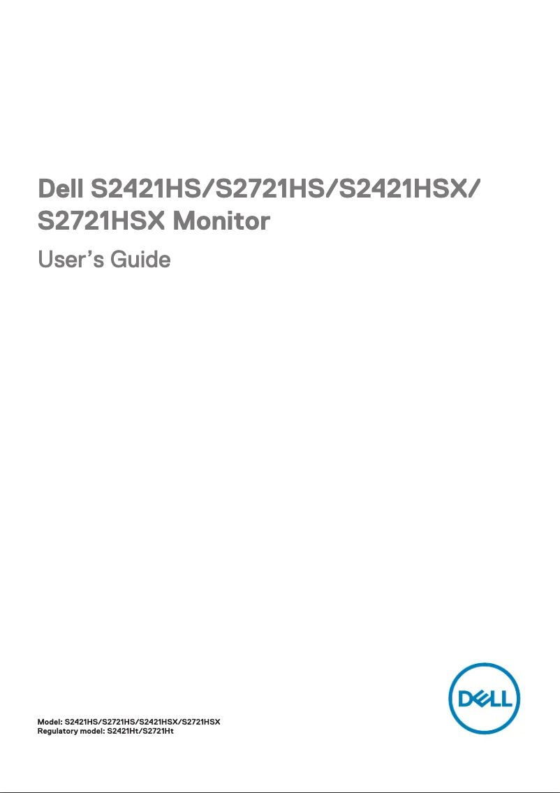 Page n°1 - Manuel utilisateur Dell S Series S2421HS