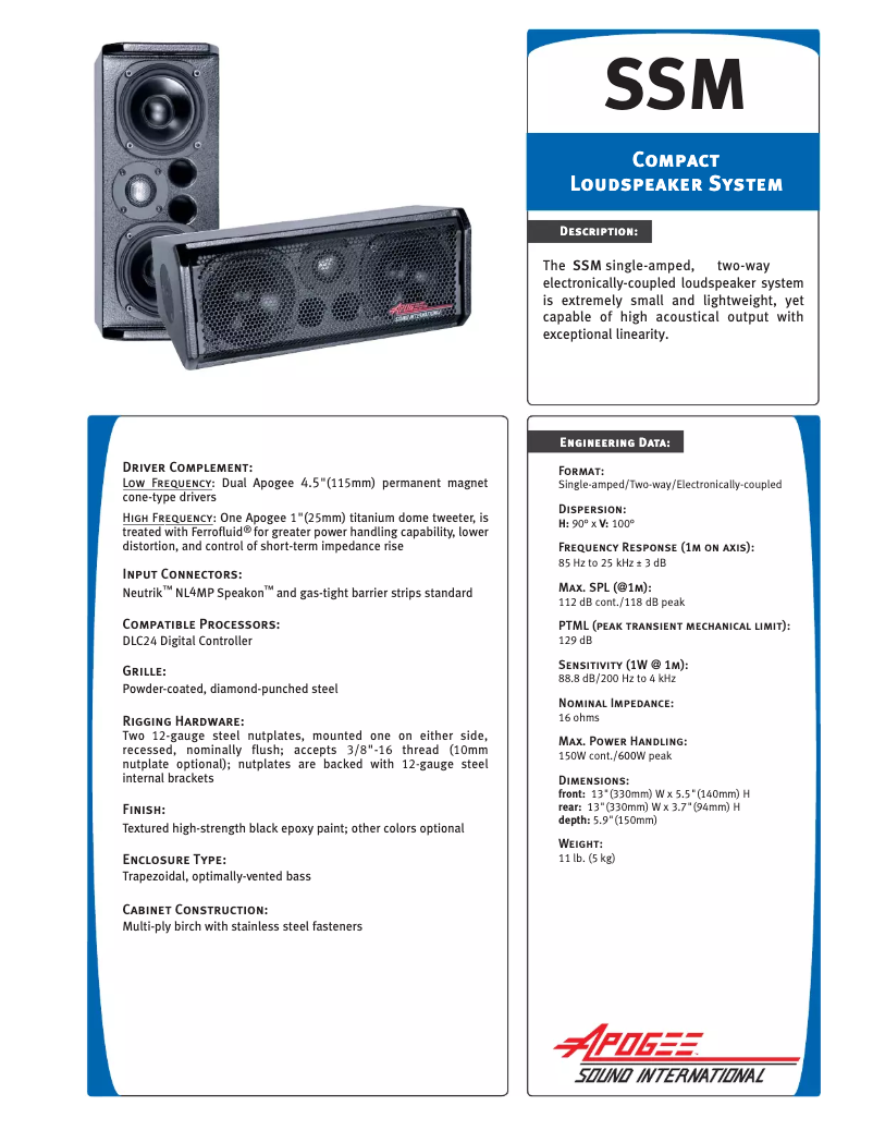 Page 1 de la notice Manuel utilisateur Bogen SSM