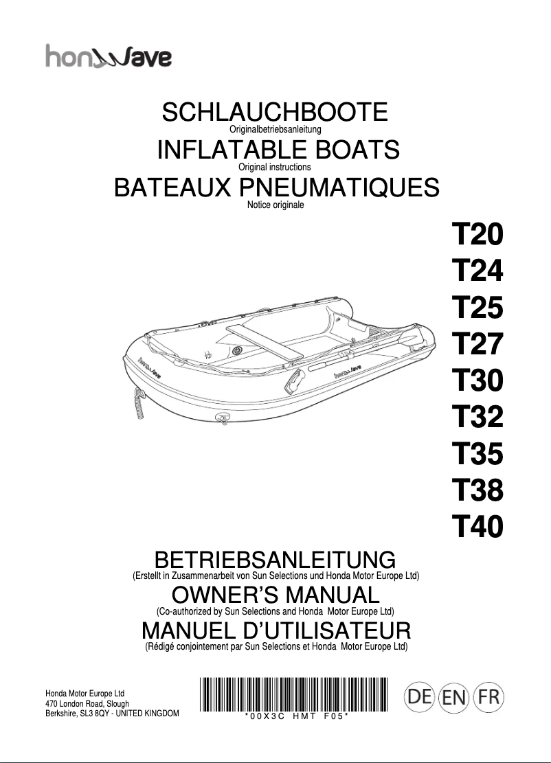 Page 1 de la notice Manuel utilisateur Honda T27