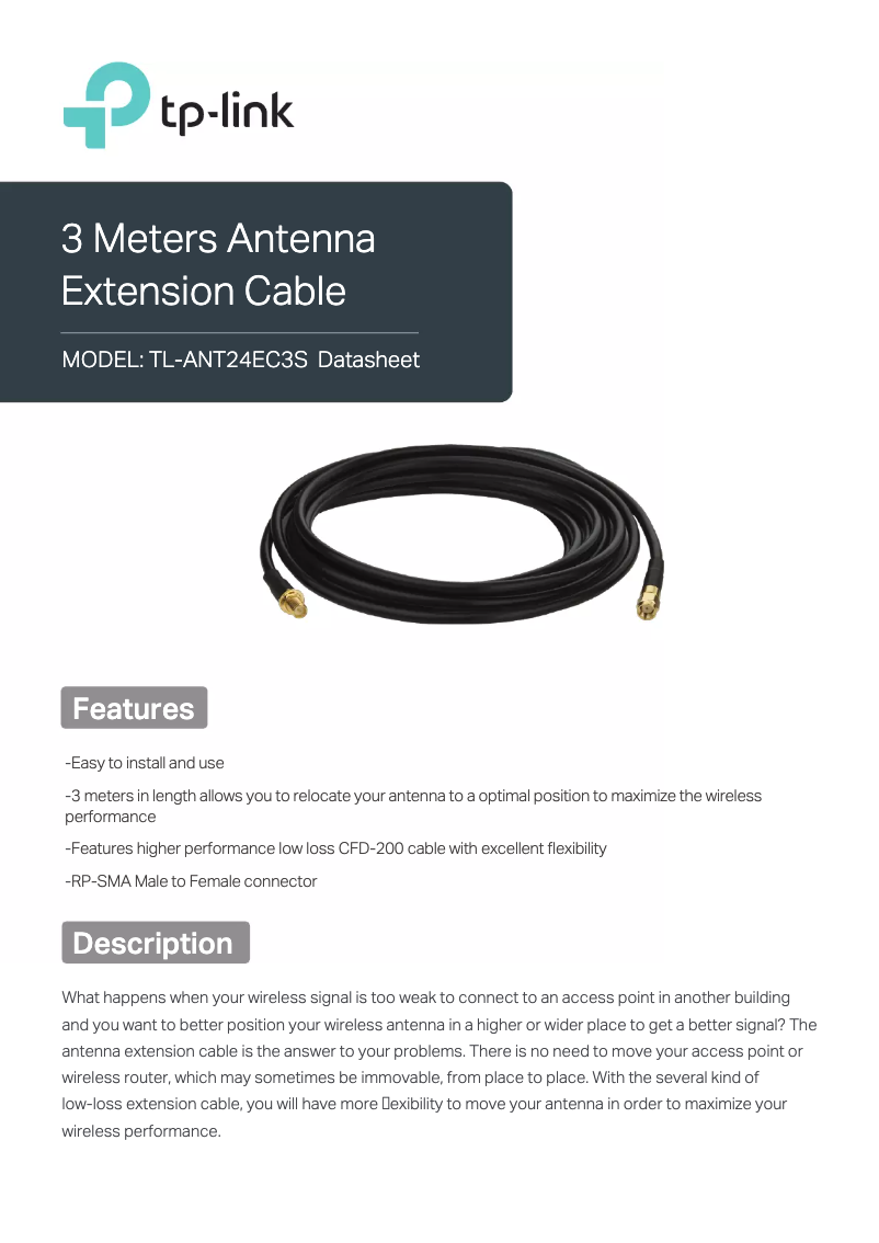 Page n°1 - Manuel utilisateur TP-Link TL-ANT24EC3S