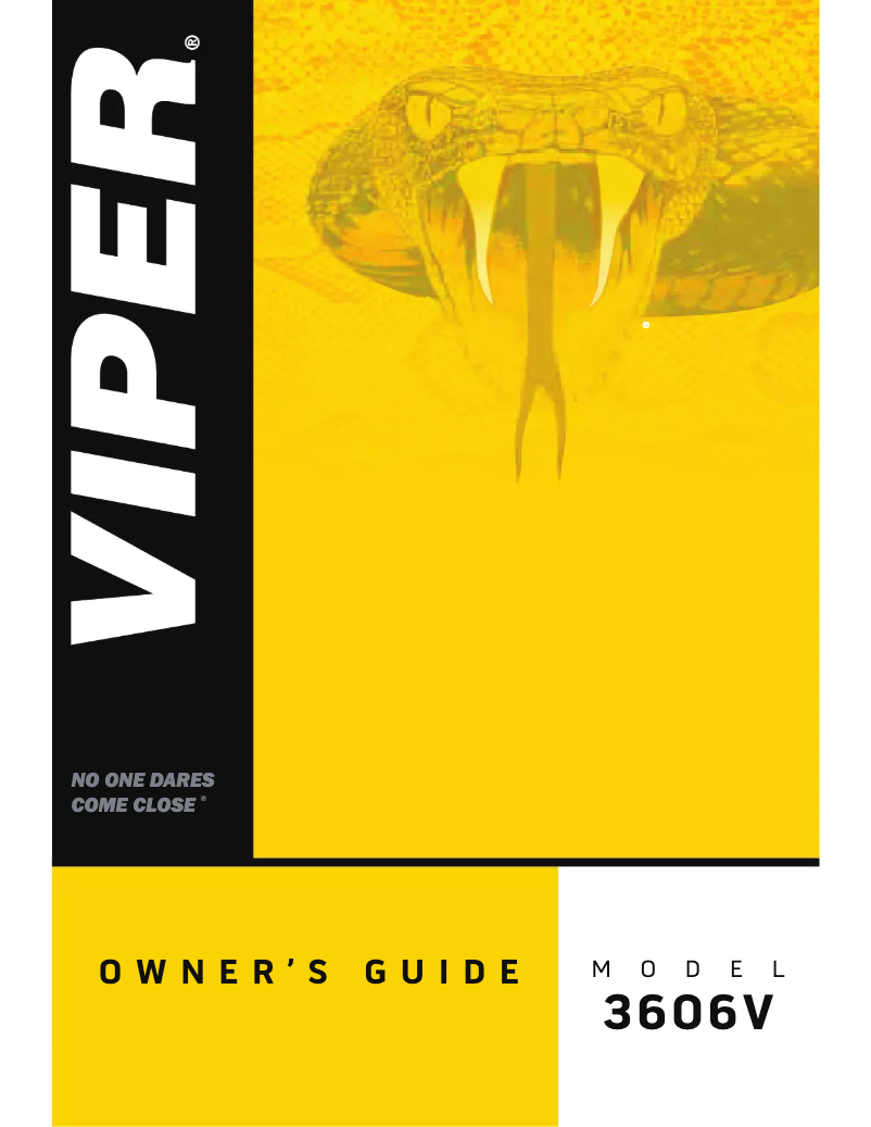 Page 1 de la notice Manuel utilisateur Viper 3606V