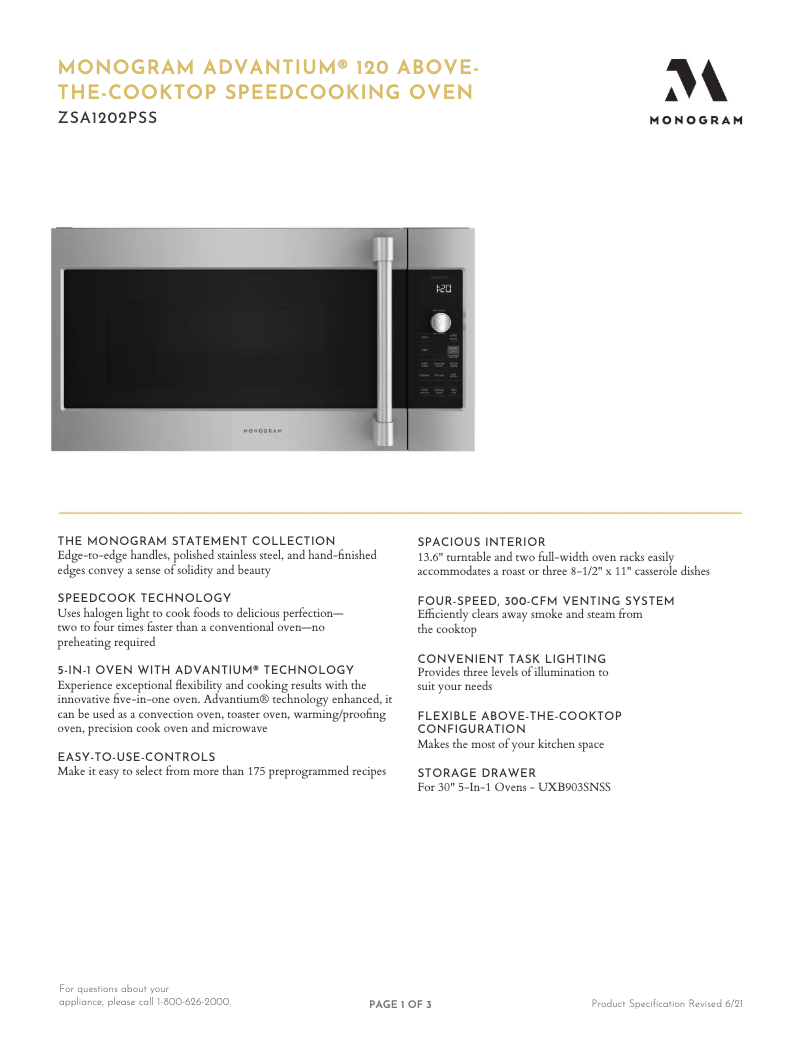 Image de la première page du manuel de l'appareil ZSA1202PSS