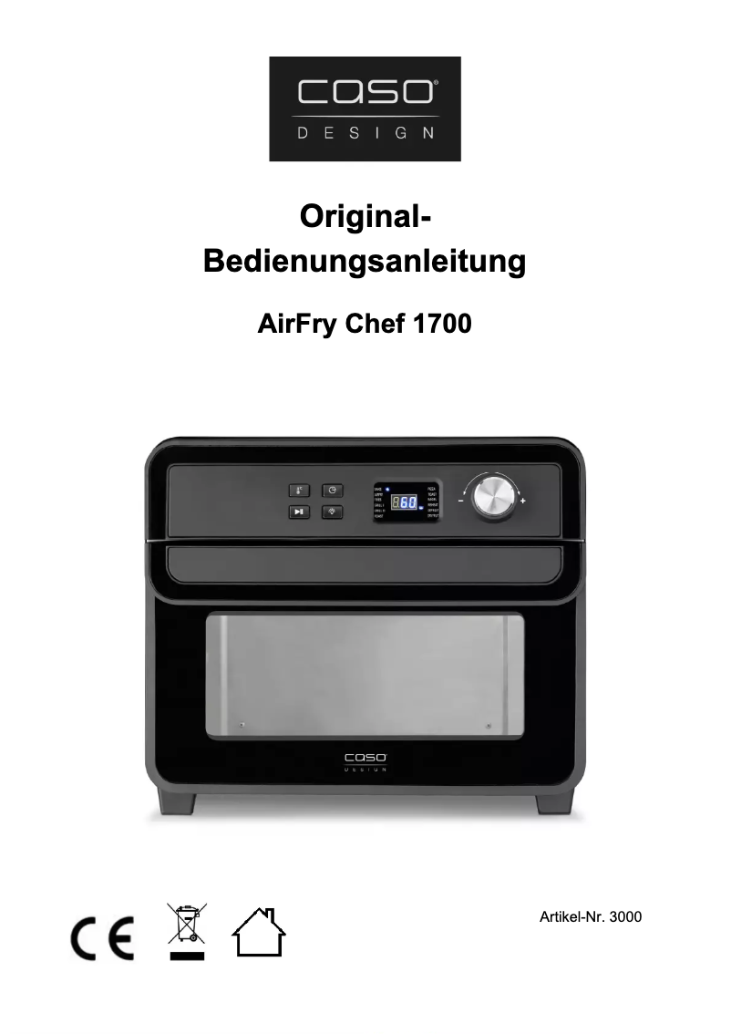 Image de la première page du manuel de l'appareil AirFry Chef 1700