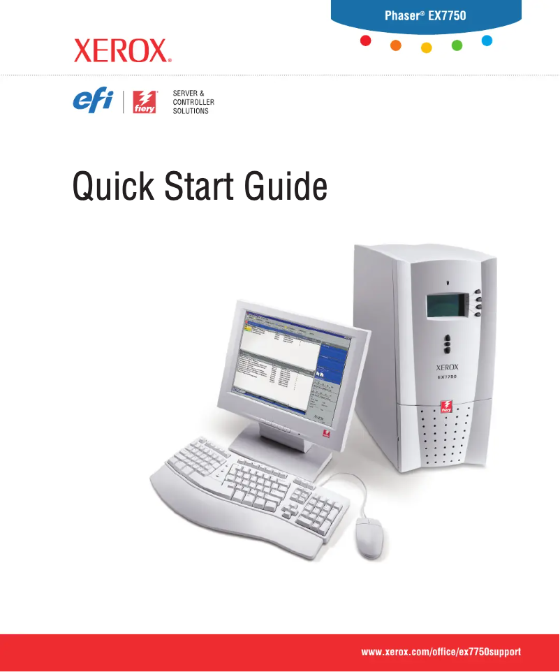 Page 1 de la notice Guide de démarrage rapide Xerox Phaser EX7750