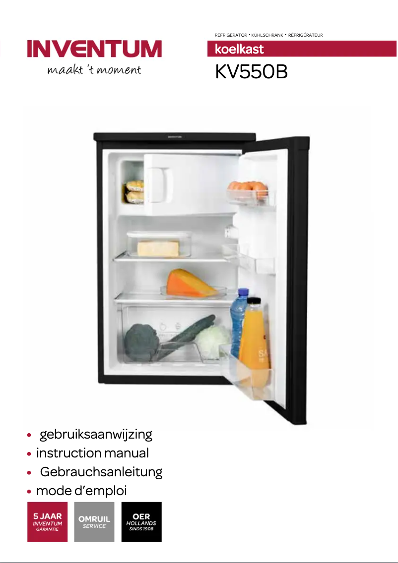 Page n°1 - Manuel utilisateur Inventum KV550B