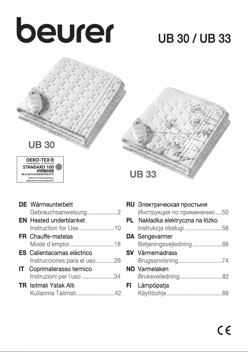 Image de la première page du manuel de l'appareil UB 33