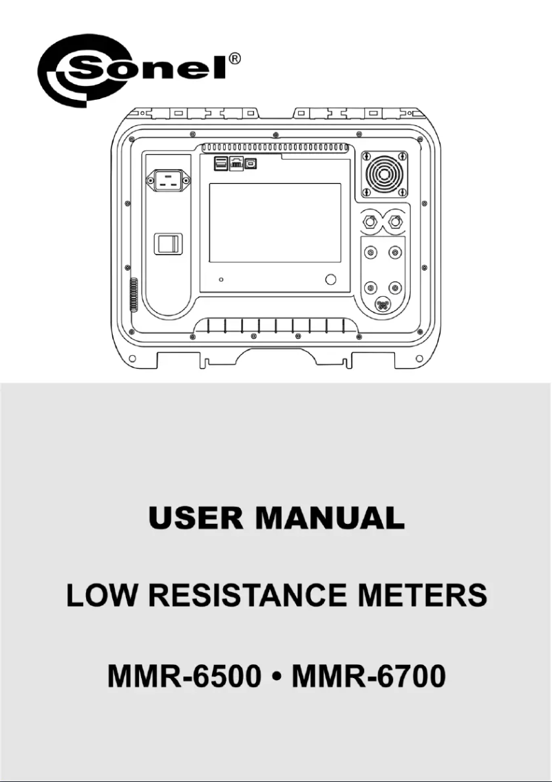 Page n°1 - Manuel utilisateur Sonel MMR-6500