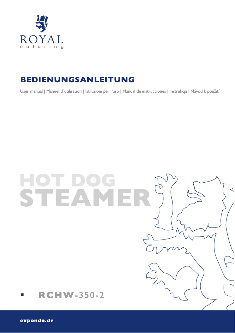 Imagen de la primera página del manual del dispositivo RCHW-350-2