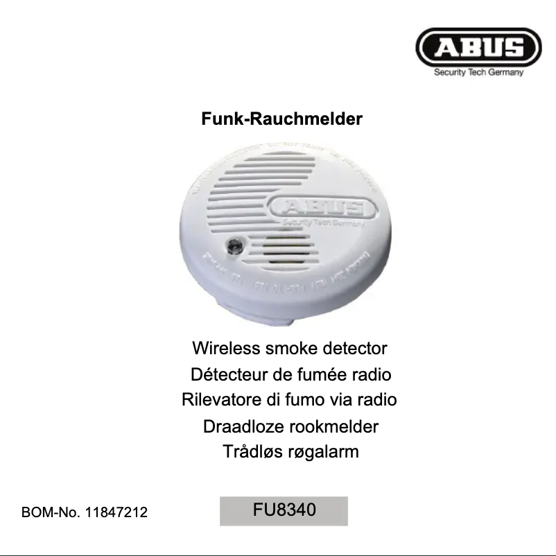 Page n°1 - Manuel utilisateur Abus FU8340