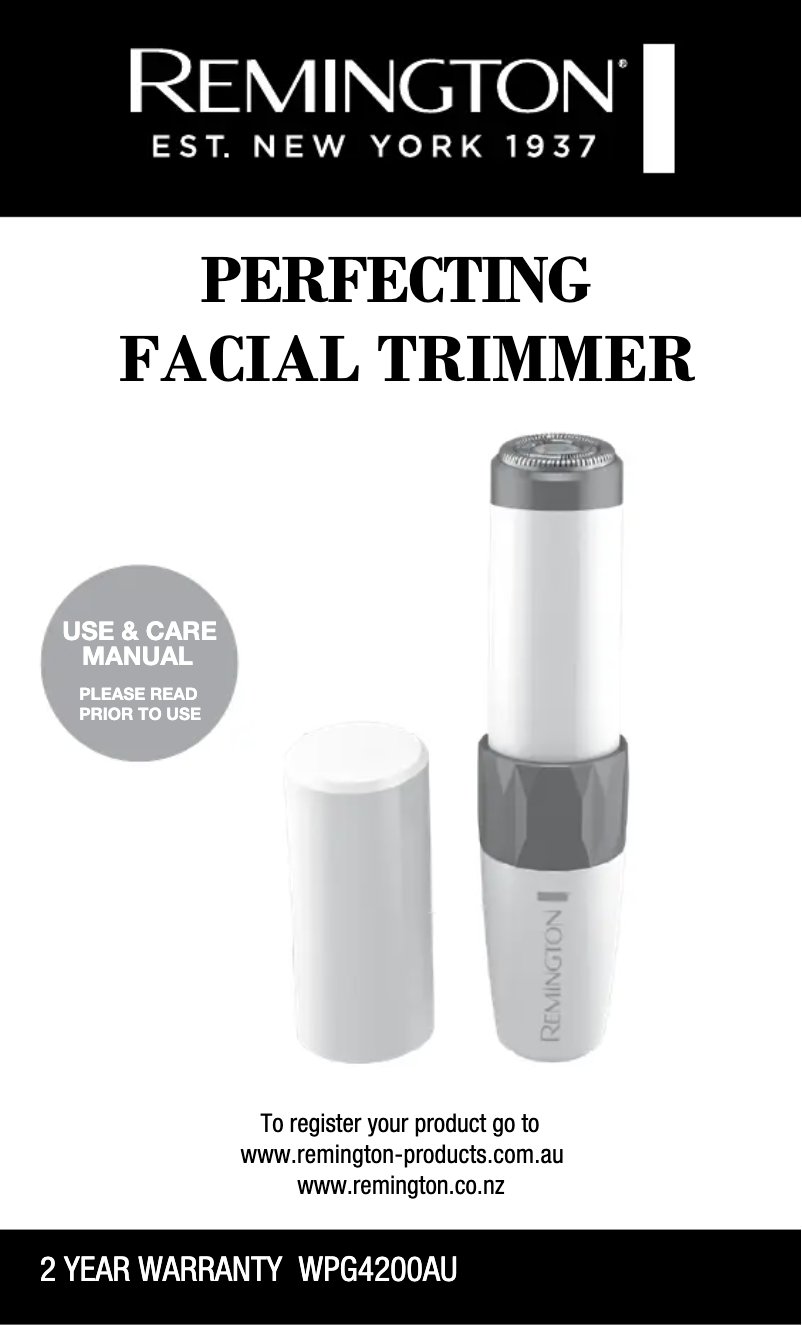 Page 1 de la notice Manuel utilisateur Remington WPG4200