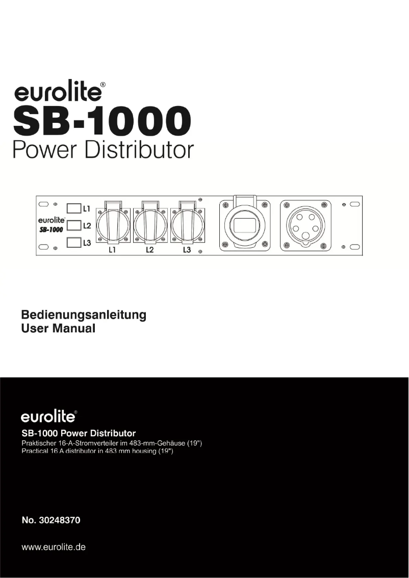 Page 1 de la notice Manuel utilisateur Eurolite SB-1000