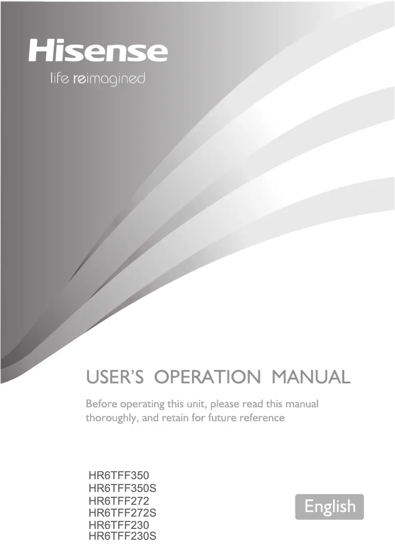 Page 1 de la notice Mode d'emploi Hisense HR6TFF230S