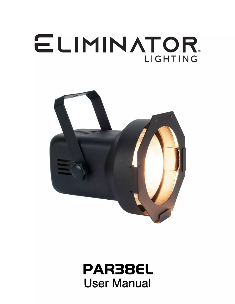 Page n°1 - Manuel utilisateur Eliminator Lighting PAR38EL
