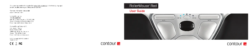Page 1 de la notice Manuel utilisateur Contour RollerMouse Red