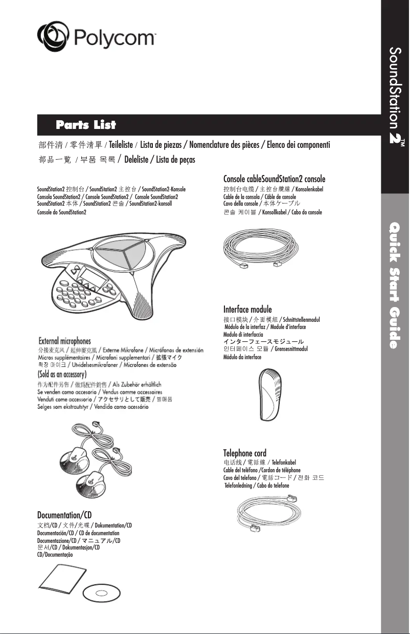 Page n°1 - Manuel utilisateur Polycom SoundStation 2