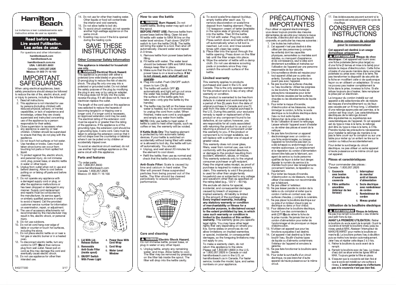 Image de la première page du manuel de l'appareil 40901