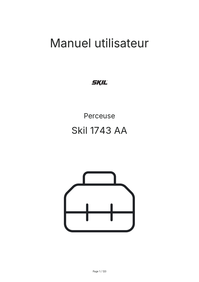 Image de la première page du manuel de l'appareil 1743 AA