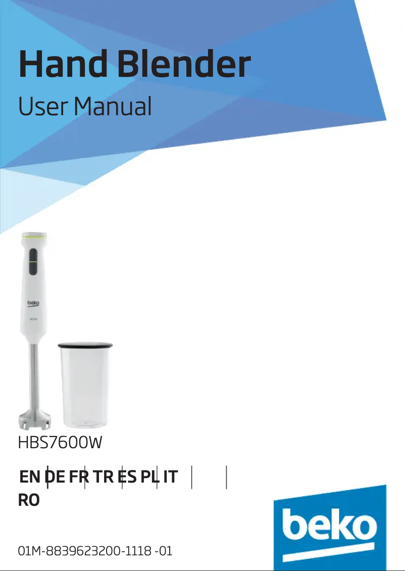 Image de la première page du manuel de l'appareil HBS7600W