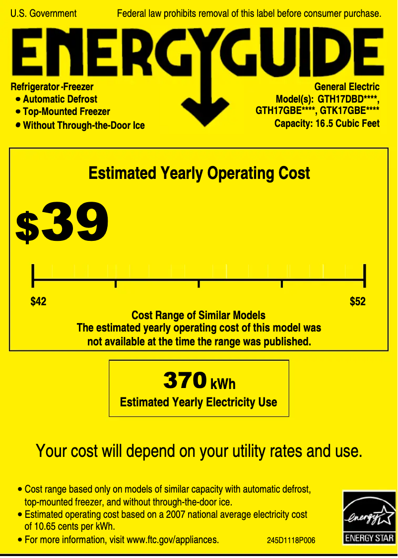 Image de la première page du manuel de l'appareil GTH17DBDWW