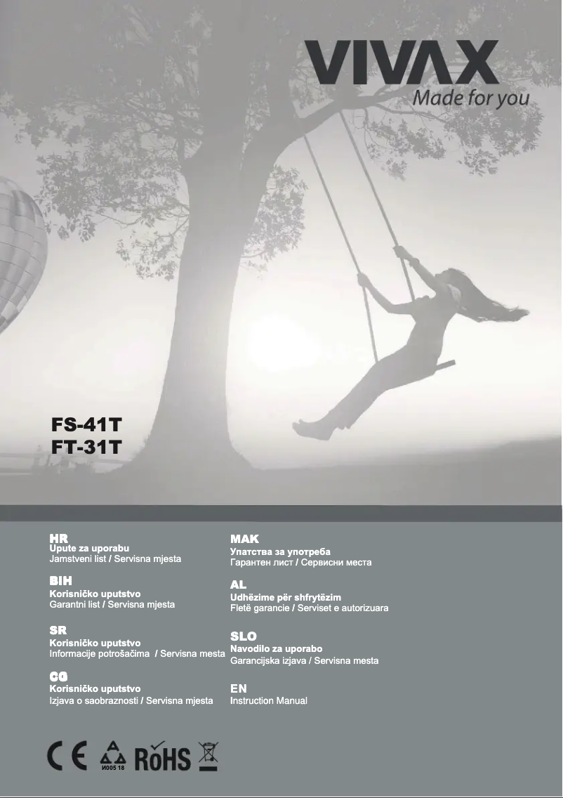 Page n°1 - Manuel utilisateur Vivax FT-31T