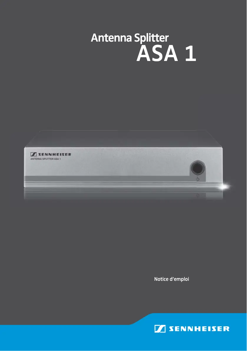 Image de la première page du manuel de l'appareil ASA 3000