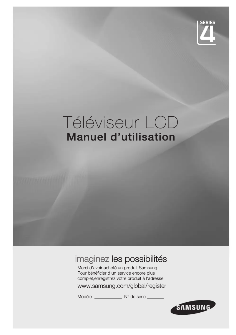 Page n°1 - Manuel utilisateur Samsung LA22C480H1