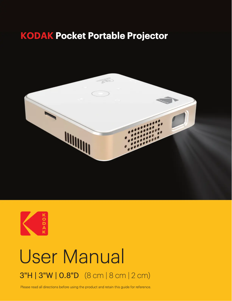 Page 1 de la notice Manuel utilisateur Kodak Luma 75