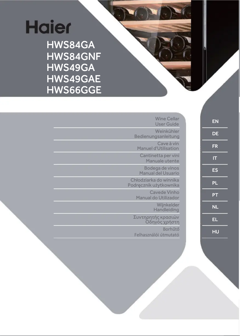 Page 1 de la notice Label énergétique Haier HWS84GNF