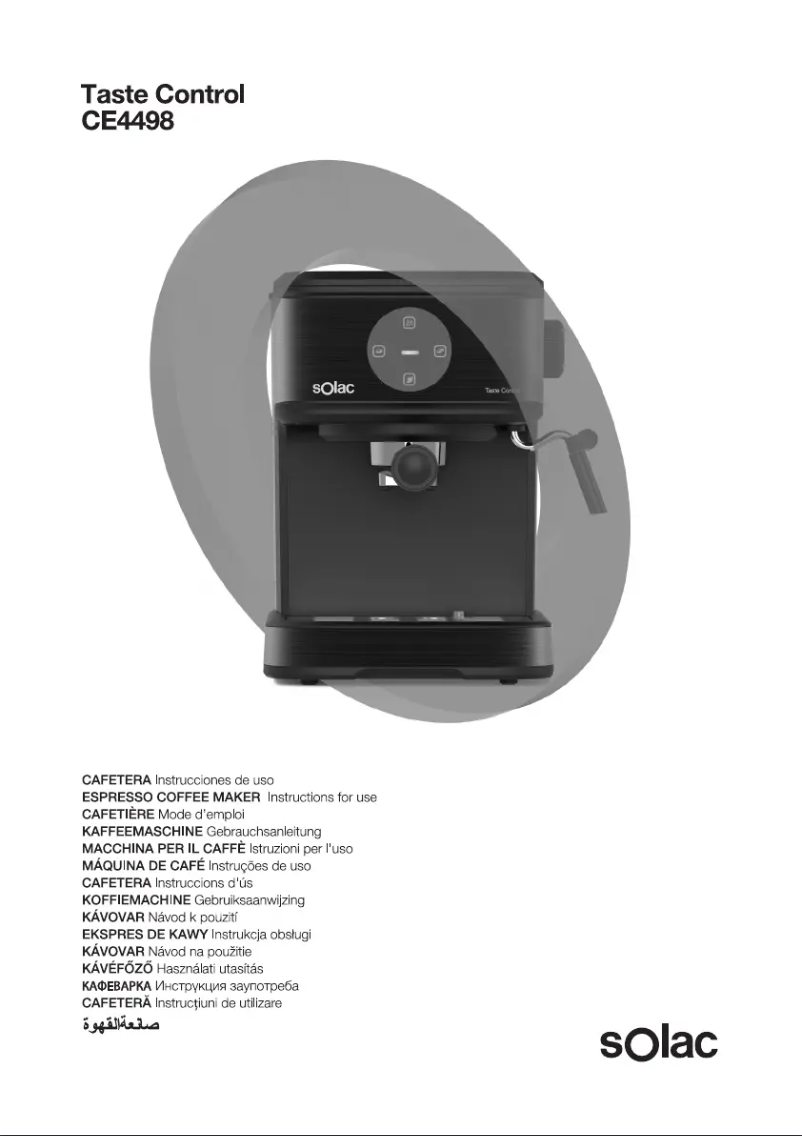 Image de la première page du manuel de l'appareil Taste Control CE4498