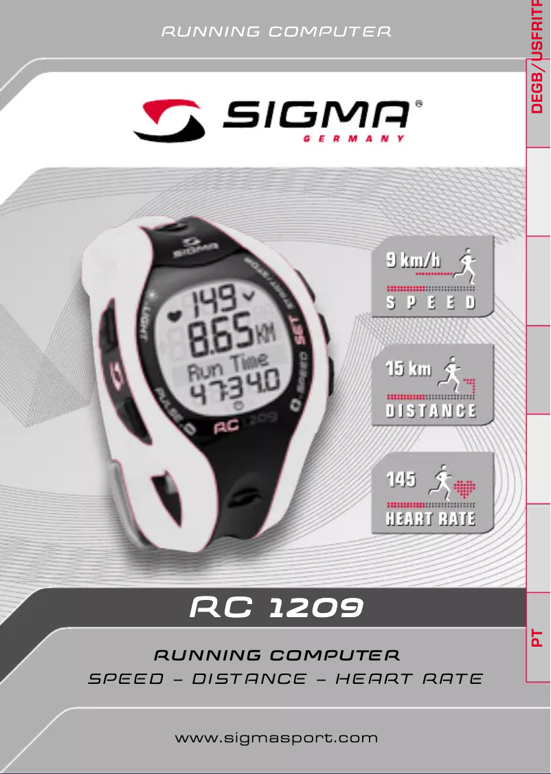 Image de la première page du manuel de l'appareil RC 1209