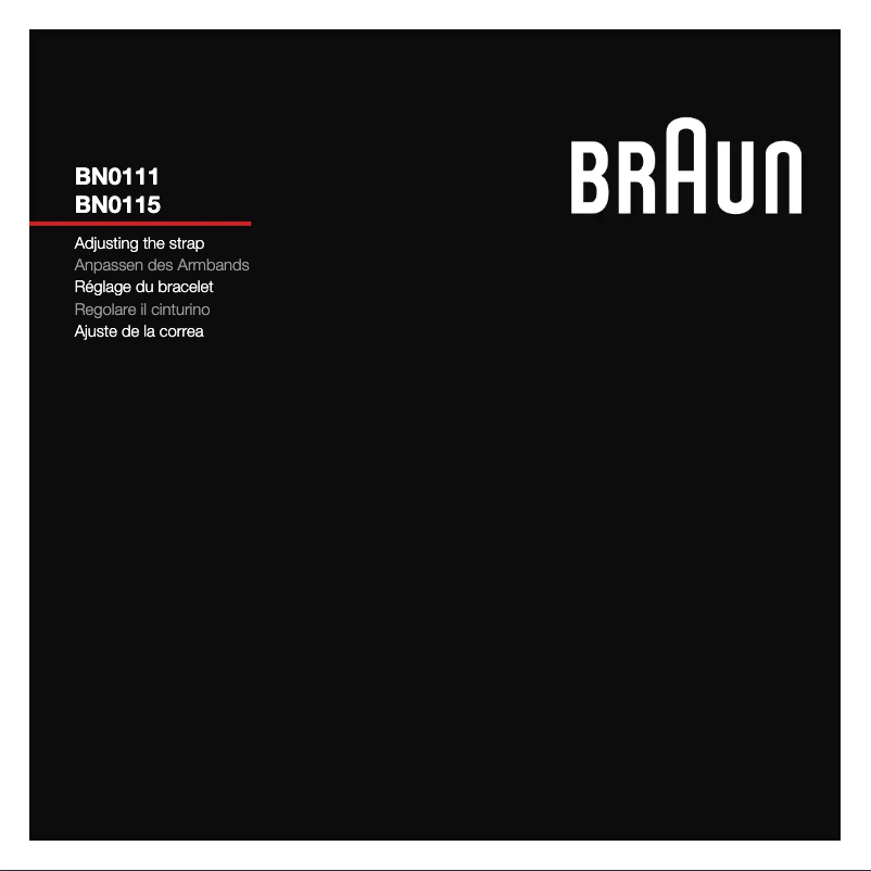 Page n°1 - Manuel utilisateur Braun BN0115