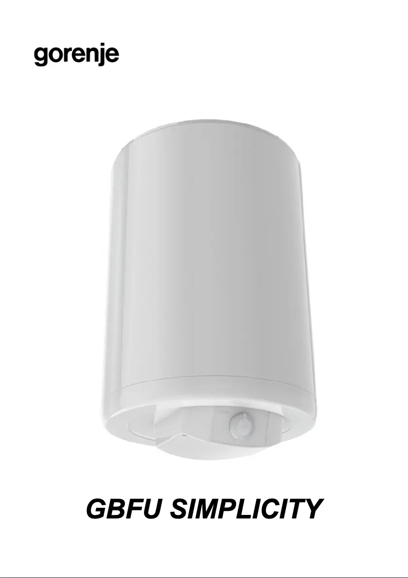 Page 1 de la notice Manuel utilisateur Gorenje GBFU80SIM
