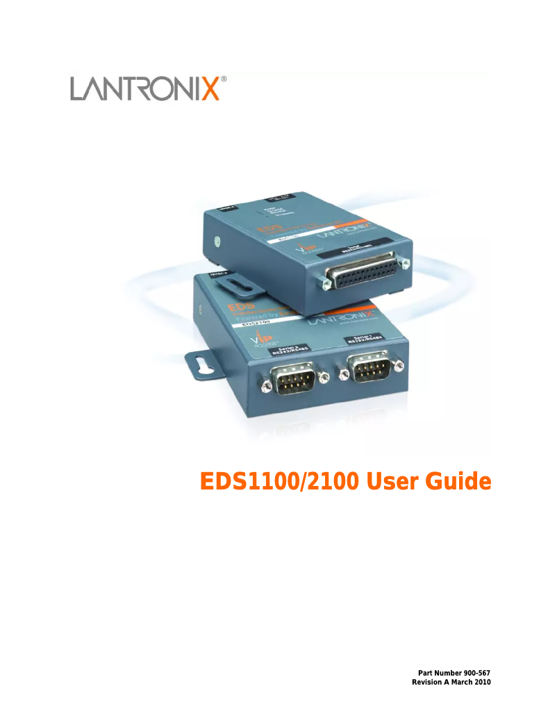 Page n°1 - Manuel utilisateur Lantronix EDS2100