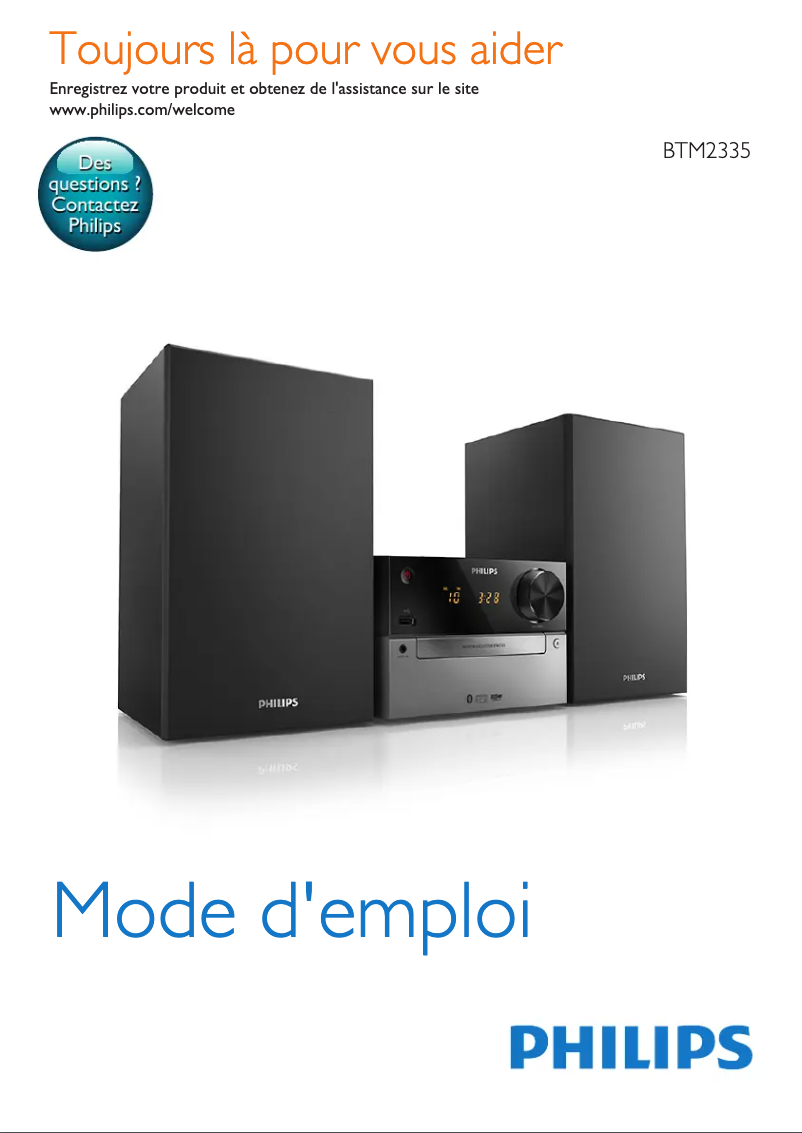 Page n°1 - Manuel utilisateur Philips BTM2335