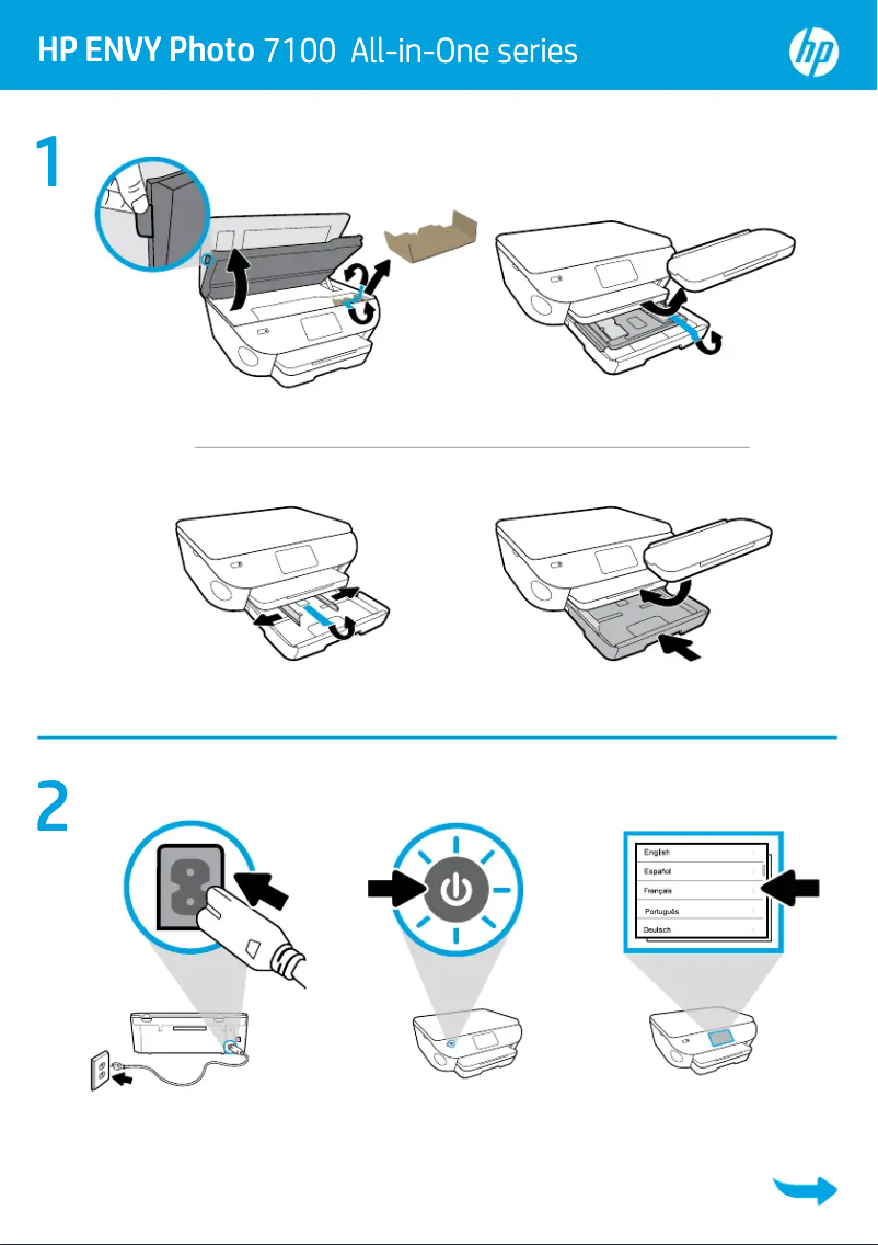 Page 1 de la notice Manuel utilisateur HP ENVY 7100